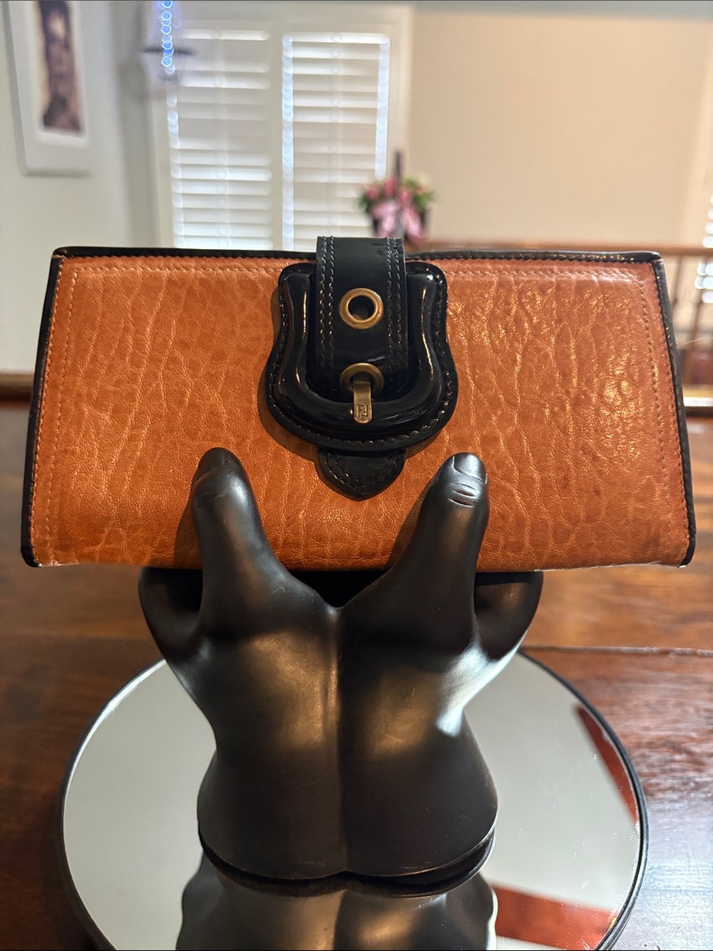 FENDI Y2K “B” Buckle Continental Long Wallet